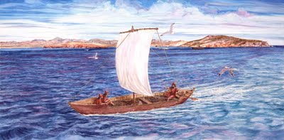 Barco Fenicio Navegando